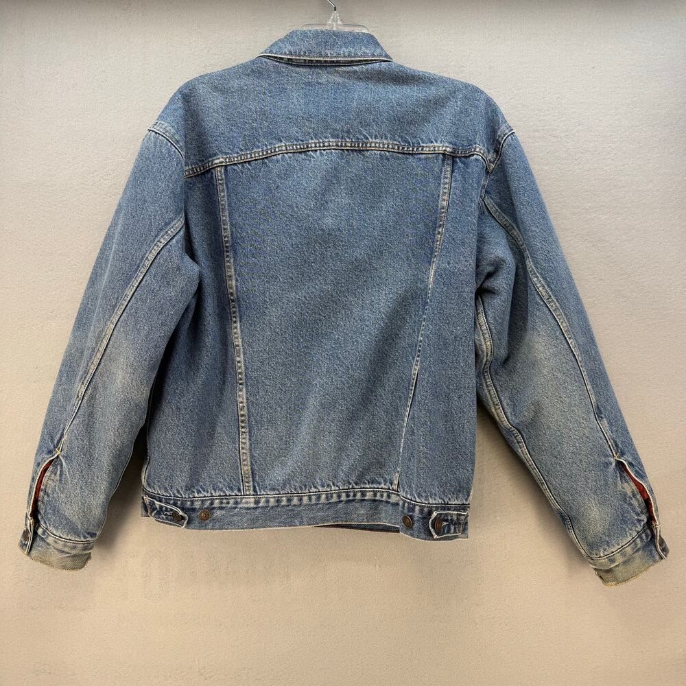 Levi's Signature Denim Jacket Men's L Standard Trucker Flannel Lined Vintage VTG - Picture 2 of 13